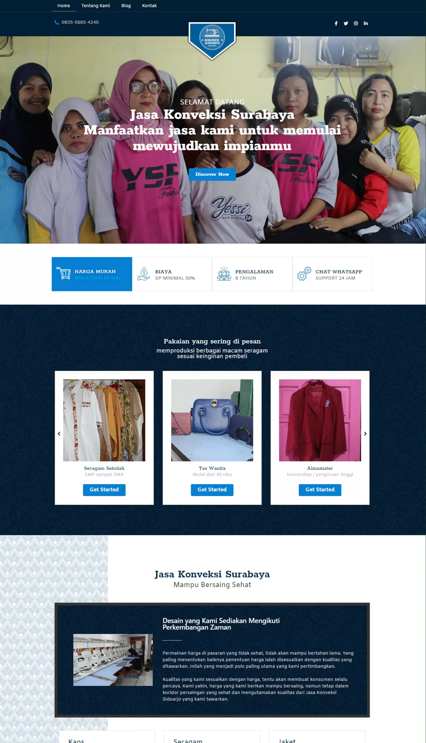 Jasa Pembuatan Website Konveksi di seluruh kota Indonesia 