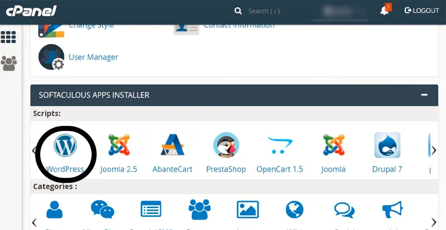 Cara membuat website Fotografi dengan menggunakan softaclous wordpress