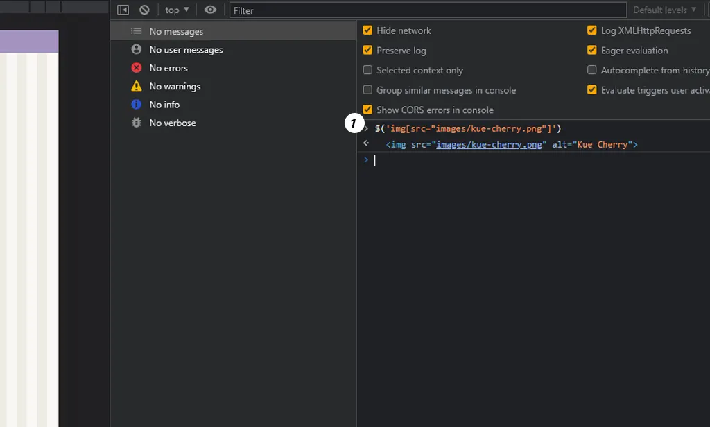 Console attribute Selector img