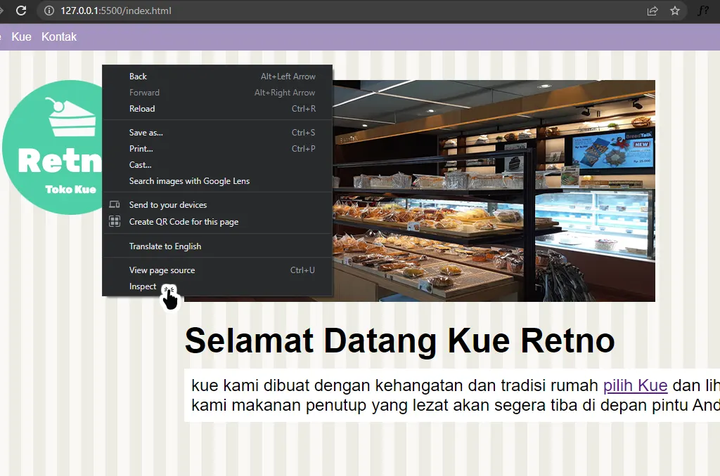 Inspect browser google chrome
