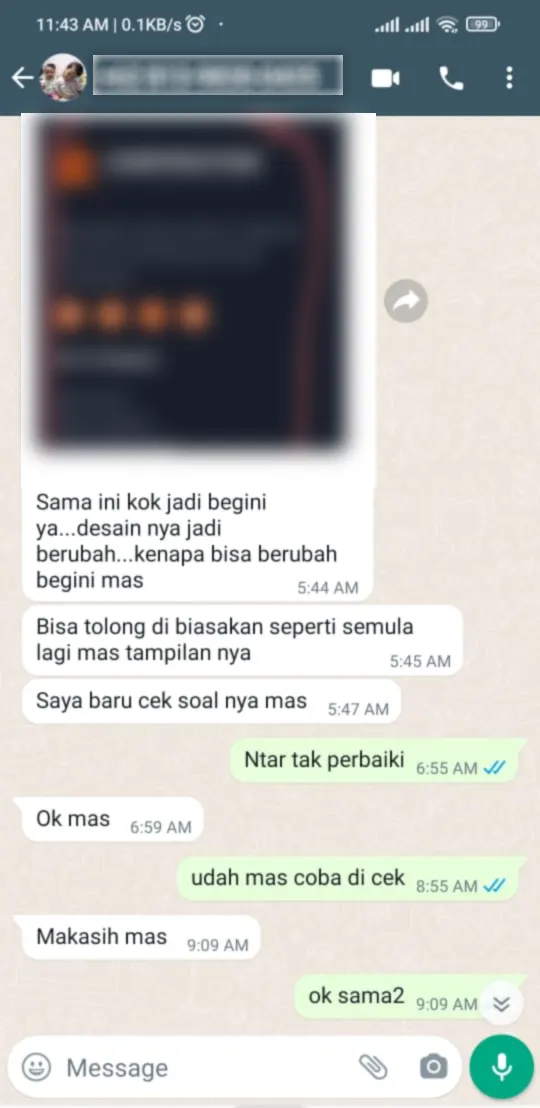 Testimonial Jasa Perbaikan WordPress VPS
