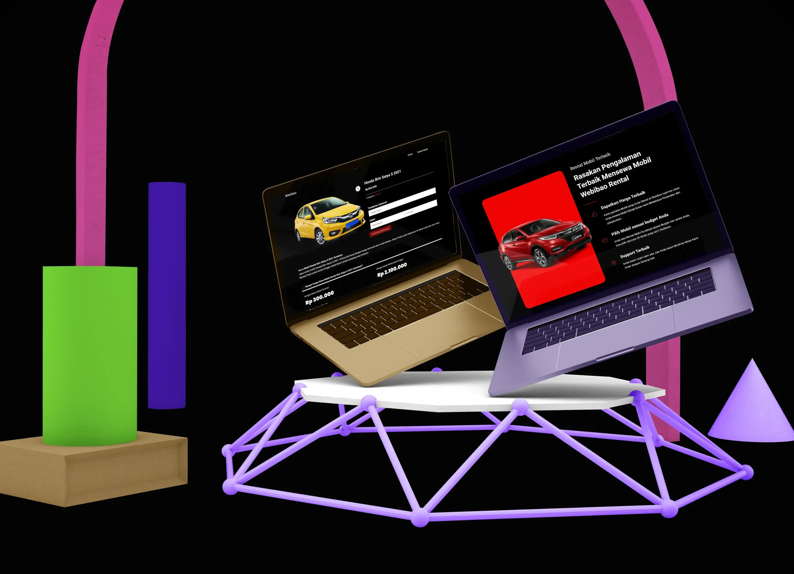 Portfolio Website Rental Mobil dengan WordPress
