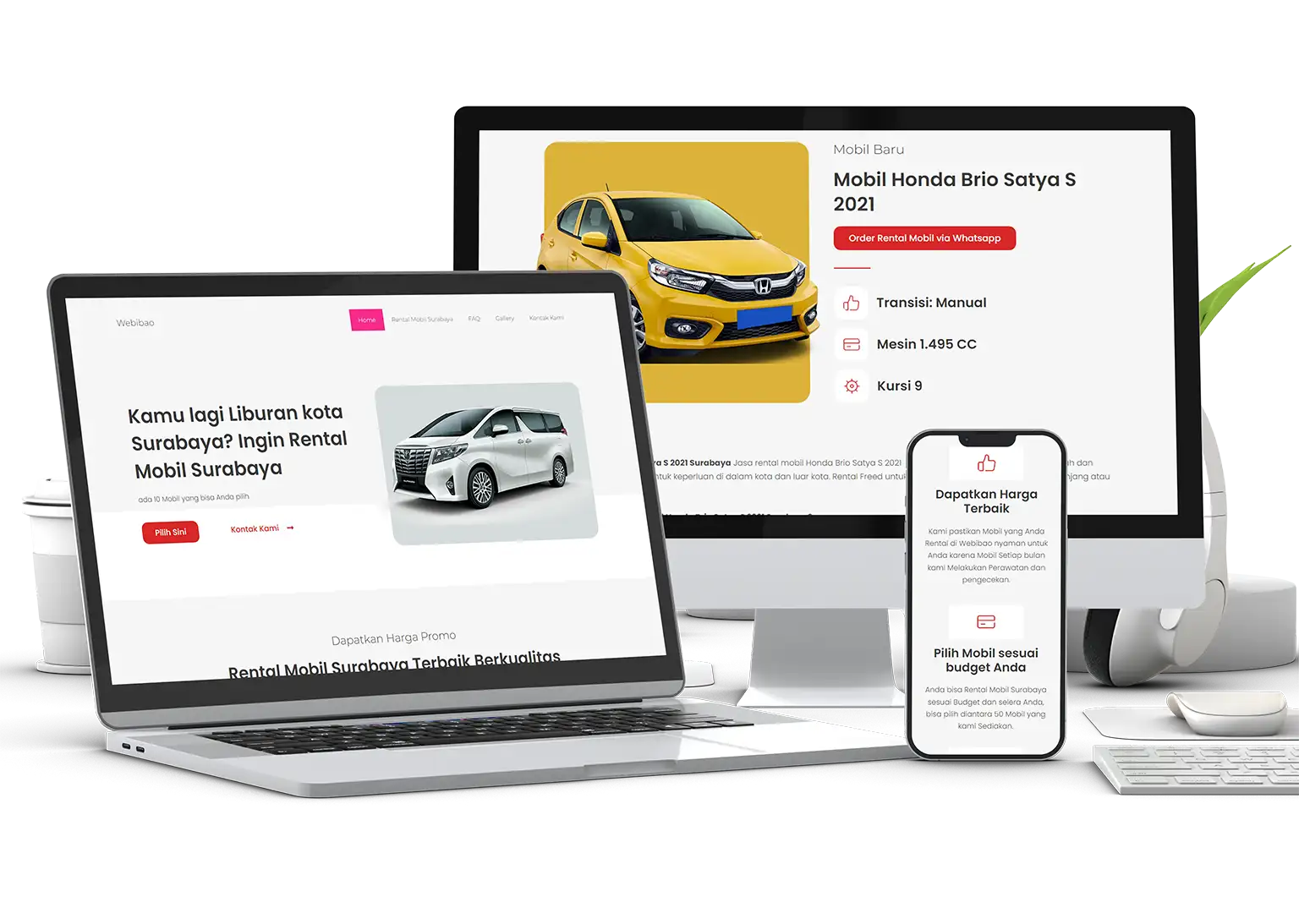 jasa website rental mobil sidoarjo