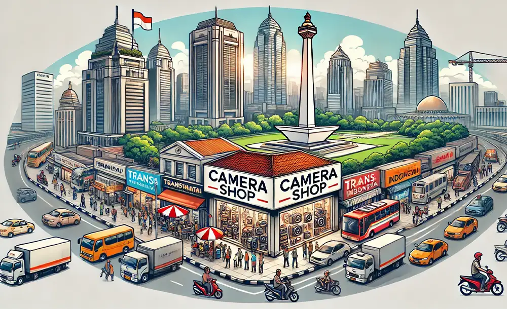 ilustrasi lokasi strategis untuk toko kamera di jakarta